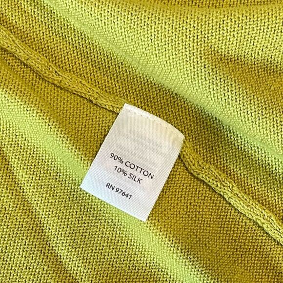 Jjill Womens Blazer Cardigan S Green SIlk Blend Front Vneck Bohemian Y2k CLassic - Picture 6 of 9